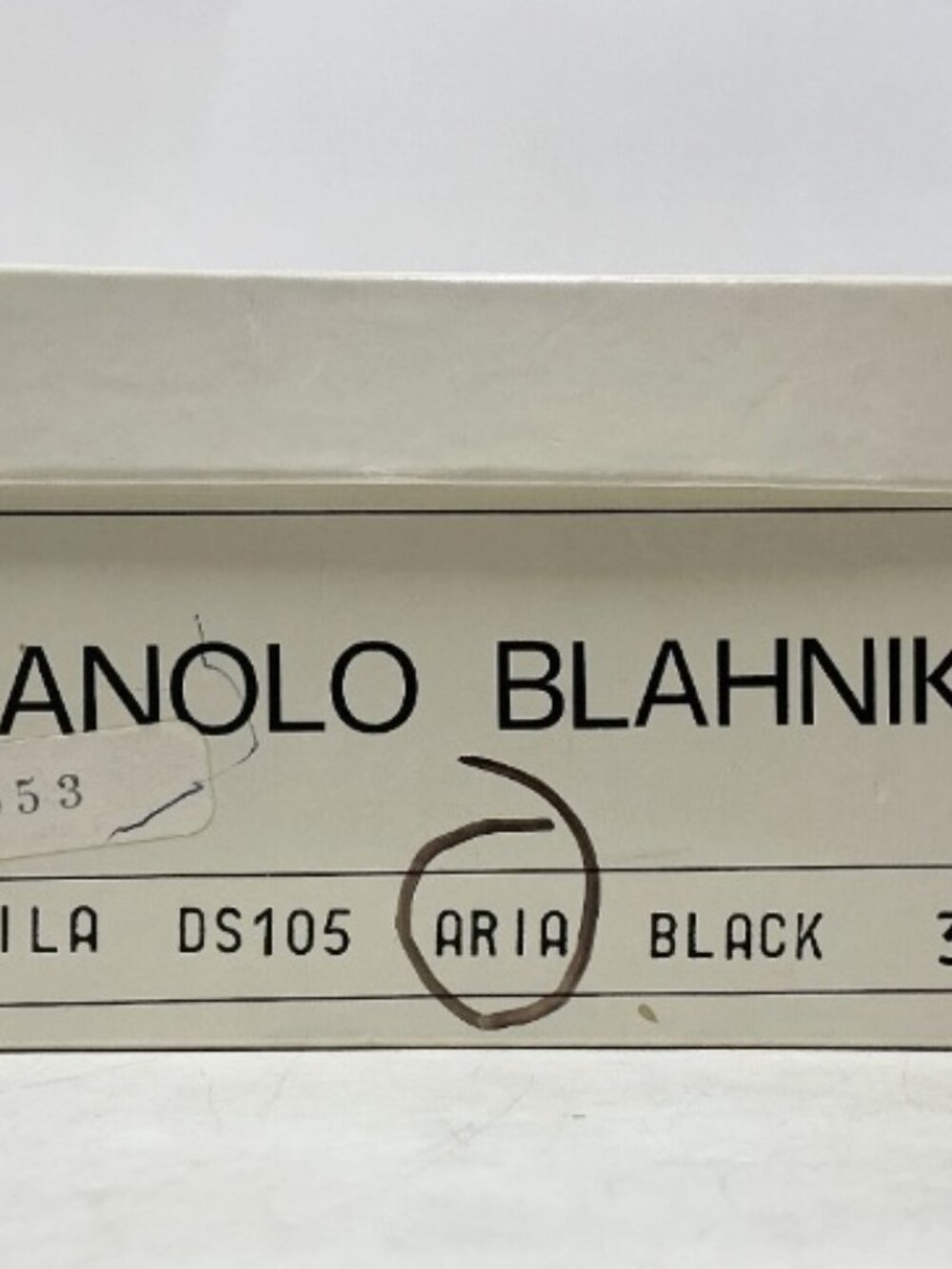 Authentic $1095 Manolo Blahnik Aria Black Open Toe Peep Shoes Heels Pumps US 7 - Picture 2 of 9